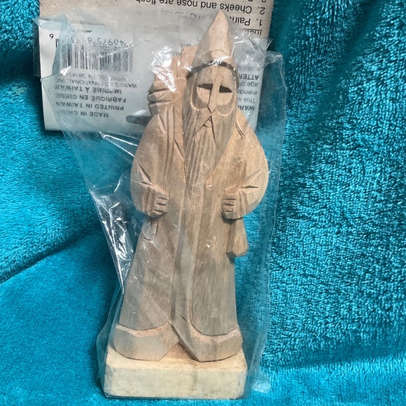 Set of 3 unpainted Wood Santa Figures NIB - Picture 4 of 11